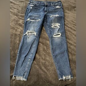 Maurice’s  Distressed Skinny Blue Jeans